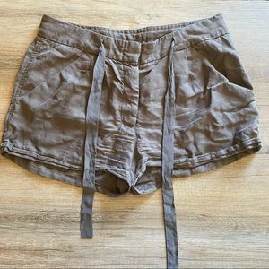Wilfred Linen Blend Tie Front Short Aritzia size 6